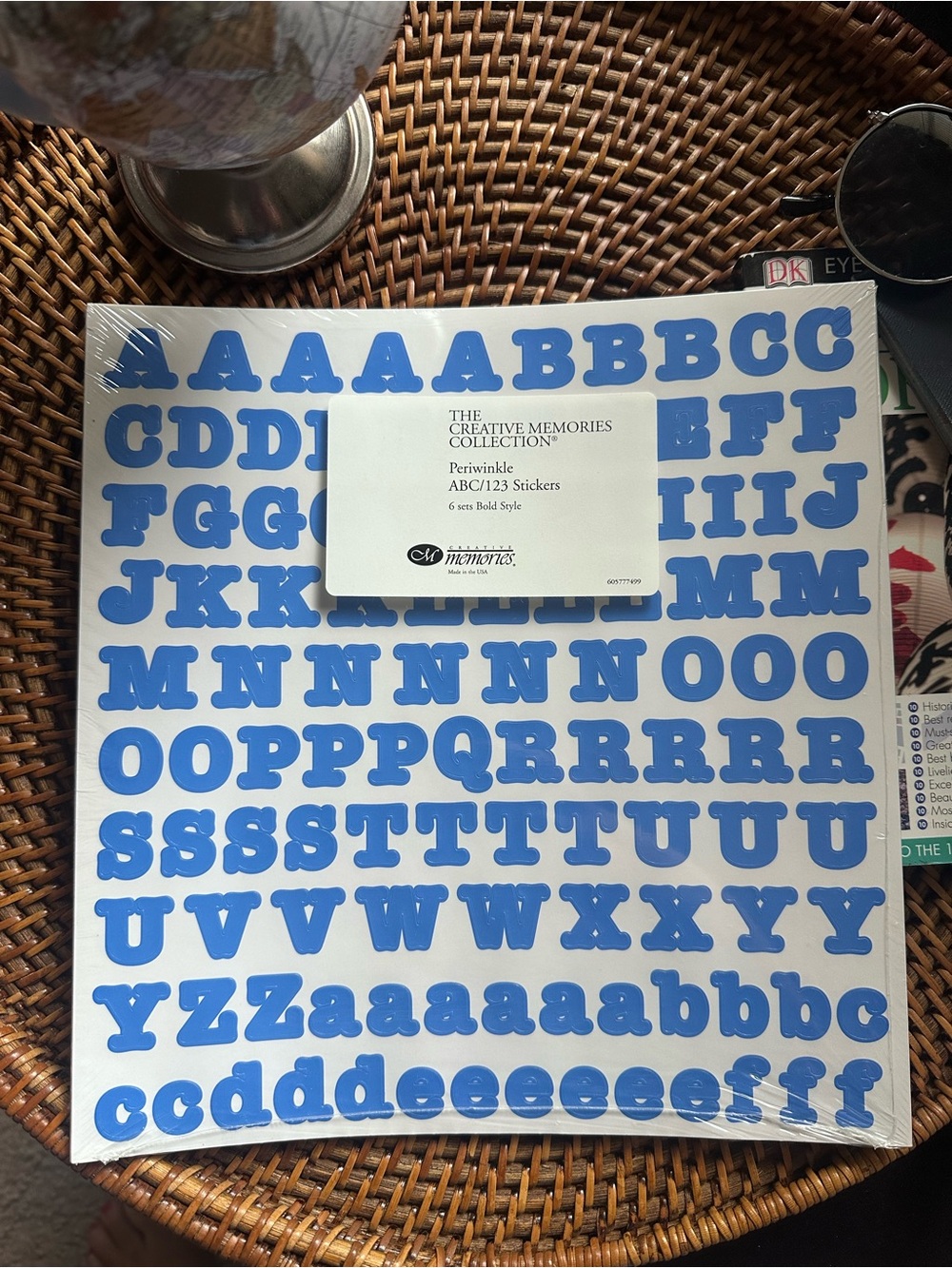 Periwinkle Blue Bold Style Alphabet Stickers Creative Memories New Sealed